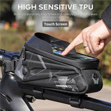 WEST BIKING Waterproof Bicycle Bag 7.0 Inch Sensitive Touch Screen Phone Bag MTB Road Bike Front Frame Bag Cycling Accessories