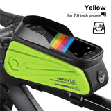 WEST BIKING Waterproof Bicycle Bag 7.0 Inch Sensitive Touch Screen Phone Bag MTB Road Bike Front Frame Bag Cycling Accessories