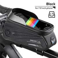 WEST BIKING Waterproof Bicycle Bag 7.0 Inch Sensitive Touch Screen Phone Bag MTB Road Bike Front Frame Bag Cycling Accessories