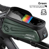 WEST BIKING Waterproof Bicycle Bag 7.0 Inch Sensitive Touch Screen Phone Bag MTB Road Bike Front Frame Bag Cycling Accessories