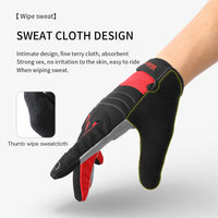 Cycling Full Finger Gloves Touch Screen Anti-slip Bicycle Lycra Fabric Mittens Bicicleta Road Bike Long Glove