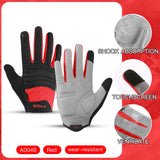 Cycling Full Finger Gloves Touch Screen Anti-slip Bicycle Lycra Fabric Mittens Bicicleta Road Bike Long Glove