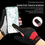 Cycling Full Finger Gloves Touch Screen Anti-slip Bicycle Lycra Fabric Mittens Bicicleta Road Bike Long Glove