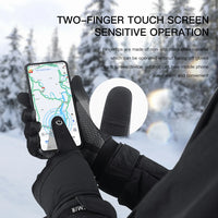 Winter Motorcycle Riding Thermal Cycling Gloves Bicycle Warm Touchscreen Full Finger Gloves Waterproof Outdoor Skiing For Men