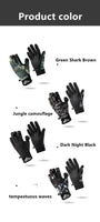 Winter Outdoor Roadside Fishing Gloves For Men Dew finger Anti slip and Velvet Warm Windproof and Cold proof Cycling Gloves