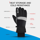 Mountain Snowboard Gloves Men Women Cold Snow Skiing Mittens Waterproof Snowmobile Handschoemen