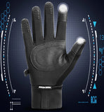 Winter Warm Riding Gloves Outdoor Sports Skiing Cold Touchscreen Padded Non-Slip Electric Motorcycle Gloves Men