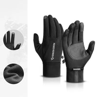 Winter Warm Riding Gloves Outdoor Sports Skiing Cold Touchscreen Padded Non-Slip Electric Motorcycle Gloves Men