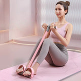 4/6-Tubes Foot Pedal Resistance Band Body Stretch Pull Rope Puller Yoga Exercise Fitness Gym Home Workout