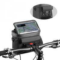 Bicycle Front Handlebar Bag Mobile Cell Phone Holder Multi Function Waterproof Touch Screen Large Capacity