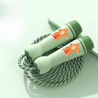 Lightweight Jump Rope Bamboo Beaded Skipping Rope Fabric Wire Gym Aerobic Exercise Sports Fitness For Kids Children Gift