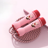 Lightweight Jump Rope Bamboo Beaded Skipping Rope Fabric Wire Gym Aerobic Exercise Sports Fitness For Kids Children Gift