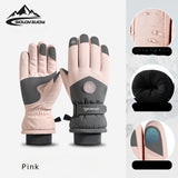 Winter Ski Warm Gloves Men and Women Outdoor Riding Touch Screen Padded Cold Wind Electric Car Gloves