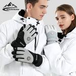 Winter Ski Warm Gloves Men and Women Outdoor Riding Touch Screen Padded Cold Wind Electric Car Gloves