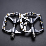 Aluminum Alloy Carbon Fiber Axis Bicycle Pedals Mountain Road Bike BMX MTB Pedals Platform Flat Pedals 3 Bearings Ultralight