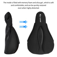 Silicone Gel Bicycle Saddle Cover MTB Road Bike Seat Cover Cushion With Rain Cover Comfort Soft  Anti-slip Shockproof