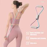 8 Shape Puller Yoga Pull Up Band Elastic Band Rope Stretcher Latex Rubber Arm Resistance Fitness Exercise Chest Expander Pilates Yoga Home Gym