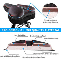 Thickened Silicone GEL Bicycle Saddle Cover Mountain Bike Seat Cover Cushion Comfortable Soft