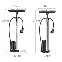 160PSI Bike Floor Pump w/ Gauge MTB Road Bicycle Pump Air Tyre Tire Inflator Presta Schrader Valve High Pressure Cycling Accessories