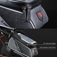 Bicycle Touch Screen Phone Bags Front Frame Top Tube Bag Rainproof MTB Road Bike Cycling Bags 6.0 Inches Bike Cell Phone Cases Holder