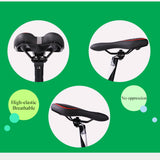 GEL Bicycle Saddle Breathable MTB Road Bike Front Seat Cushion Reflective Tape Shock Absorbing System