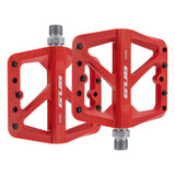 3 Sealed Bearings Bicycle Pedals Nylon Mountain Bike Pedals Road Bike BMX MTB Pedals 9/16" Platform Flat Pedals Ultralight Non-Slip