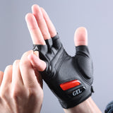 RockBros Cycling Gloves Bicycle Bike Motorcycle Sport Short Gloves Half Finger Silicone Gel Thickened Pad SBR Shockproof Breathable