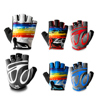 Children Cycling Gloves Outdoor Sports Half Finger Gloves Summer Breathable Shockproof Kids Bicycle  Bike Gloves For Boy Girls