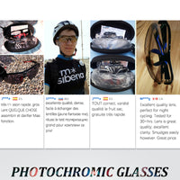 Photochromic Cycling Bike Bicycle Glasses Outdoor Sports UV400 Sunglasses Goggles Eyewear