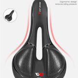 Silica GEL Bicycle Saddle MTB Mountain Road Bike Cushion Seat Saddle Breathable Hollow Soft Shock Absorbing