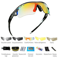 Professional Polarized Cycling Glasses Bike Goggles Outdoor Sports Bicycle Sunglasses With 5 Lens Myopia Frame