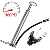 160PSI High Pressure Bicycle Pump Cycling Air Inflator MTB Road Bike Tyre Tire Pump AV/FV