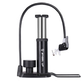 Portable Bike Air Pump Bicycle Inflator Foot Pump With Pressure Gauge 120 PSI Presita & Schracder Value