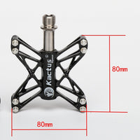 Ultra-light Titanium Axle Bicycle Pedals Mountain Bike Road Bike Pedals Platform Flat Alloy Pedals Non-Slip Pedals Sealed Bearing 160g