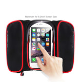 Bicycle Bag Phone Bag Holder Cycling MTB Road Bike Front Frame Bag TPU Touch Screen 6.2 Inch Waterproof