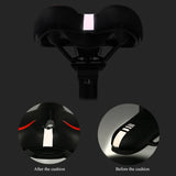 GEL Bicycle Saddle Breathable MTB Road Bike Front Seat Cushion Reflective Tape Shock Absorbing System