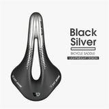 Cycling Bicycle Saddle MTB Mountain Road Bike Seat Cushion Pad PU Leather Gel Filled Comfortable Shockproof Breathable