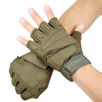 Army Military Fingerless Tactical Gloves Fitness Gym Men Women Antiskid Anti-Slip Cycling Half Finger Gloves