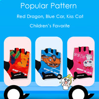 Half Finger Children Cycling Gloves Outdoor Sports  Bicycle Bike Gloves Kids Boys Girls