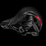 Leather MTB Road Bike Saddle Bicycle Seats Cushion With Tail Lights Warning Light Soft Comfortable Shockproof Breathable