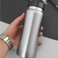 304 Stainless steel Sports Water Bottle with Straw Fitness Cycling Bike Gym Travel Drinking Water Bottle Cup Jug