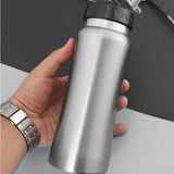 304 Stainless steel Sports Water Bottle with Straw Fitness Cycling Bike Gym Travel Drinking Water Bottle Cup Jug