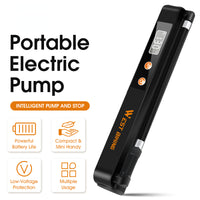 Electric Bicycle Pump 1500mAh 130 PSI Tire Tyre Inflator With Pressure Gauge Rechargeable Bike Motorcycle Ball Pump