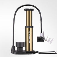 Portable Bike Air Pump Bicycle Inflator Foot Pump With Pressure Gauge 120 PSI Presita & Schracder Value