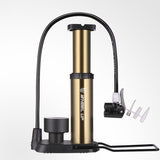 Portable Bike Air Pump Bicycle Inflator Foot Pump With Pressure Gauge 120 PSI Presita & Schracder Value