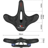 Flat Widen Ergonomic Bicycle Saddle Comfortable Cushion Pad MTB Road Bike Saddle Breathable Shockproof Cycling Seat