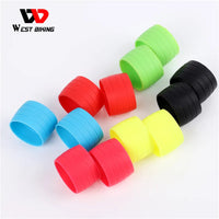 2pcs Silicone Bicycle Handlebar Tape Fixed Ring Road Bike Plugs Anti-Skip Rubber Waterproof