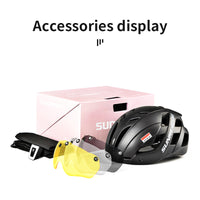 Ultralight Cycling Helmets with Magnetic Goggles Taillight Mountain Road Bike Bicycle MTB Sport Helmet