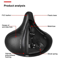 Widen MTB Bicycle Saddle Bike Seat Thick Breathable Antislip Soft Cushion