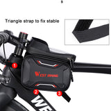 Bicycle Bags Front Frame Bags MTB Road Bike Bag Cycling Accessories Waterproof Screen Touch Top Tube Phone Bag